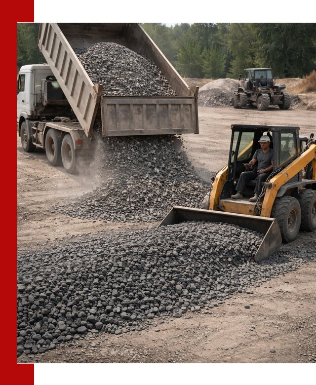 Гранитный щебень фракция 40-70 с доставкой в Новомосковске