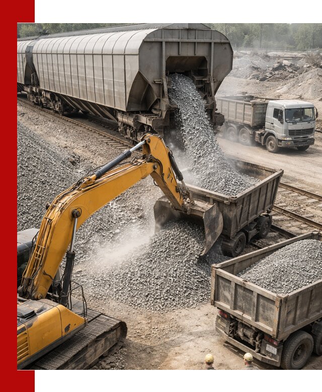 Доставка железнодорожного щебня в Новомосковске крупными партиями быстрого отгруза