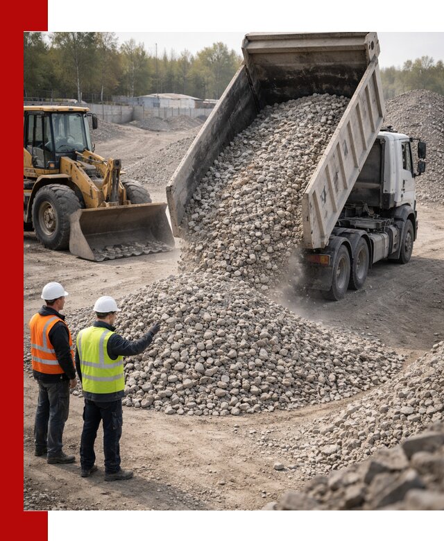 Вторичный щебень фракция 40–70 доставка в Новомосковске