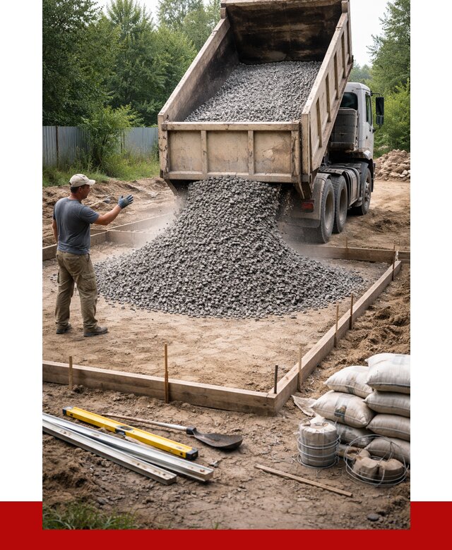 Купить щебень для фундамента в Новомосковске от 4646 р. | ПРОНЕРУДНвм