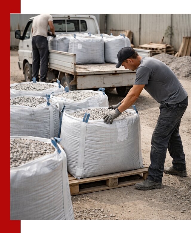 Доставка щебня в мешках по выгодным ценам в Новомосковске
