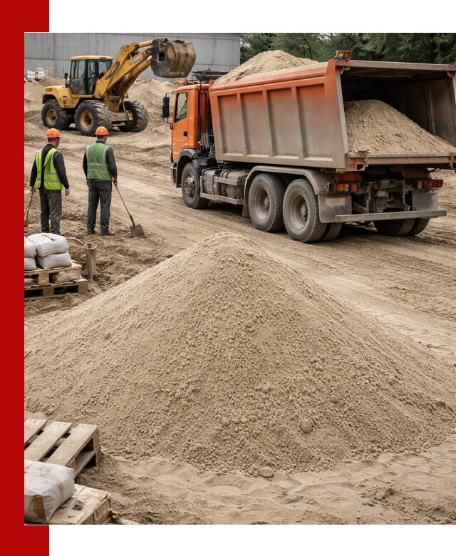 Доставка и продажа мытого речного песка в Новомосковске