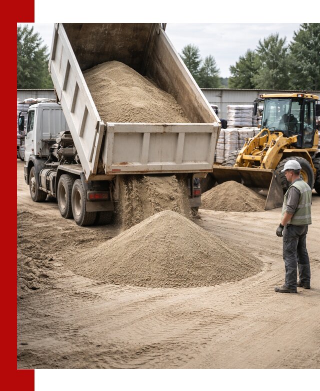 Поставка и доставка песка для бетона в Новомосковске