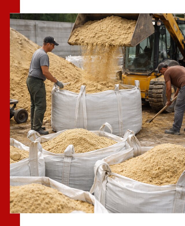 Поставка качественного песка для кладки в Новомосковске