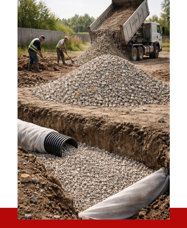 Гравий для дренажа в Новомосковске от 2272 р., доставка ПРОНЕРУДНвм