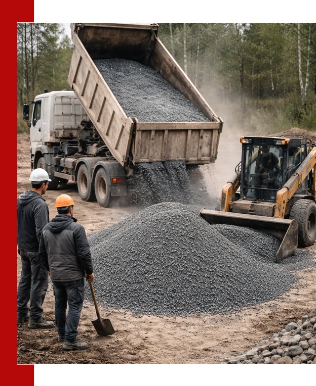 Гранитный отсев 0-5 с доставкой и разгрузкой в Новомосковске