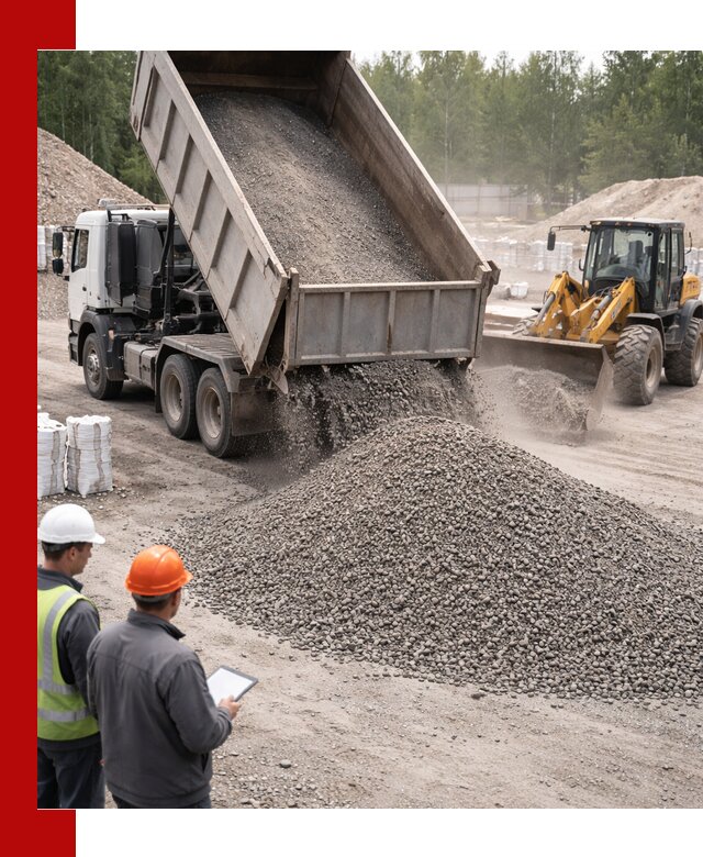 Доставка и продажа гранитного отсева 0-10 в Новомосковске