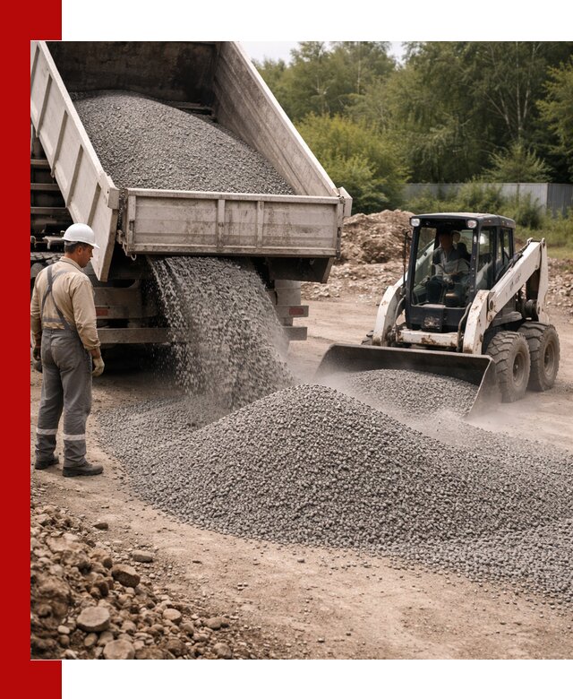 Доставка гравийного отсева 0-5 в Новомосковске оптом и в розницу