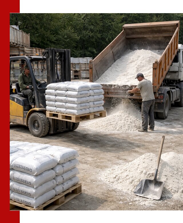Доставка строительной извести оптом и в розницу в Новомосковске
