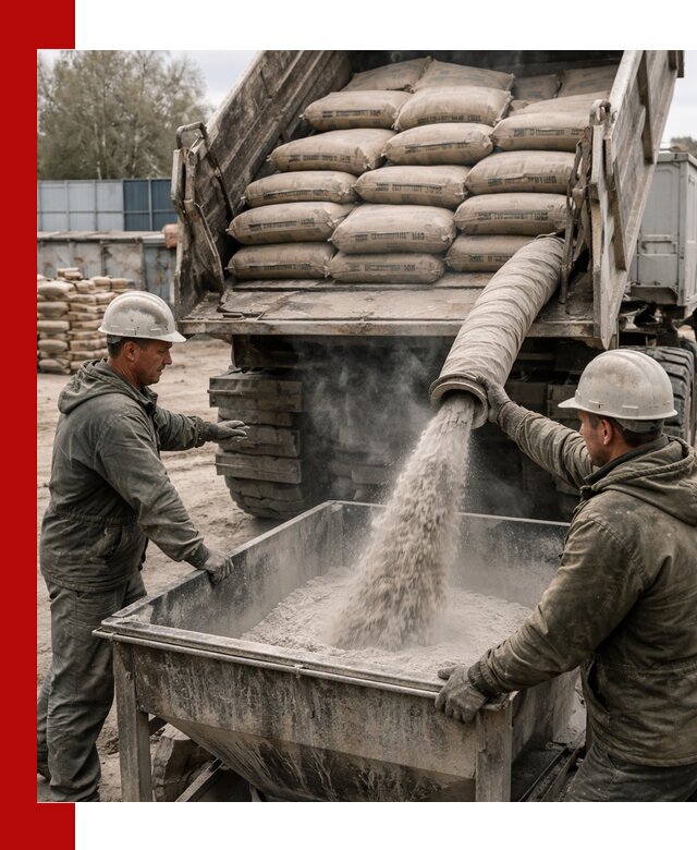 Доставка цемента М400 в Новомосковске оптом и в розницу