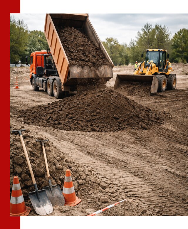 Поставка и доставка планировочного грунта в Новомосковске