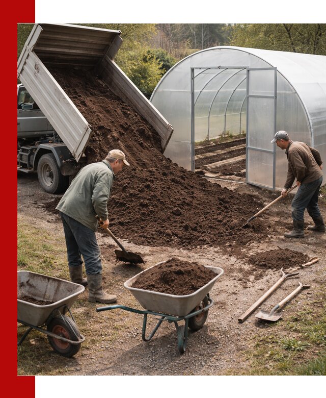 Грунт для теплицы с доставкой в Новомосковске — плодородный субстрат под растения