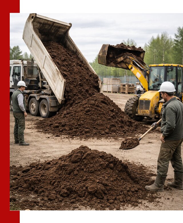 Доставка торфа оптом и в мешках в Новомосковске