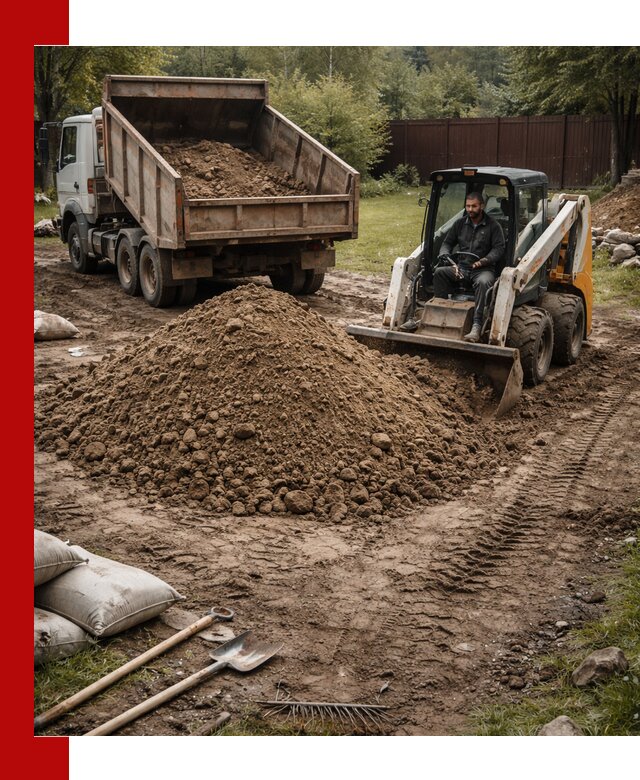 Суглинок для планировки участков в Новомосковске с доставкой и выгрузкой