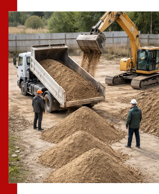 Доставка супеси вагонными и автопартиями в Новомосковске