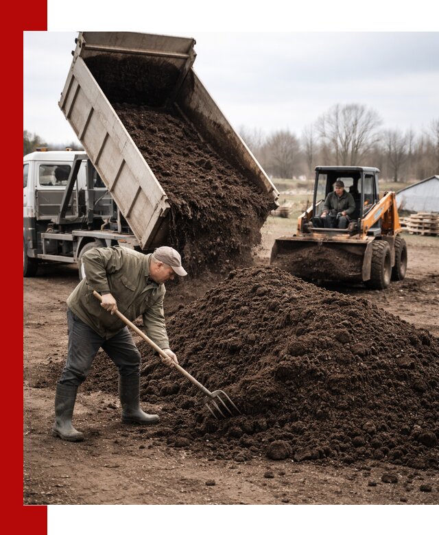 Доставка и продажа перегноя в Новомосковске быстро и дешево