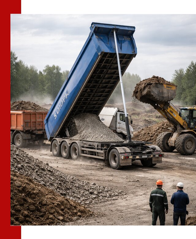 Аренда тонар 40 тонн в Новомосковске с доставкой материалов