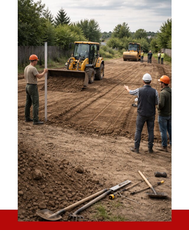 Планировка участка грунтом в Новомосковске от 4646 р ПРОНЕРУДНвм