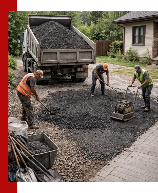 Асфальтовая крошка для двора с доставкой в Новомосковске